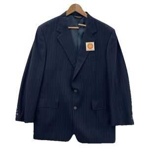 Brooks Brothers Pinstriped Blazer Men's 42S Blue 100% Wool 2 Button USA Vintage